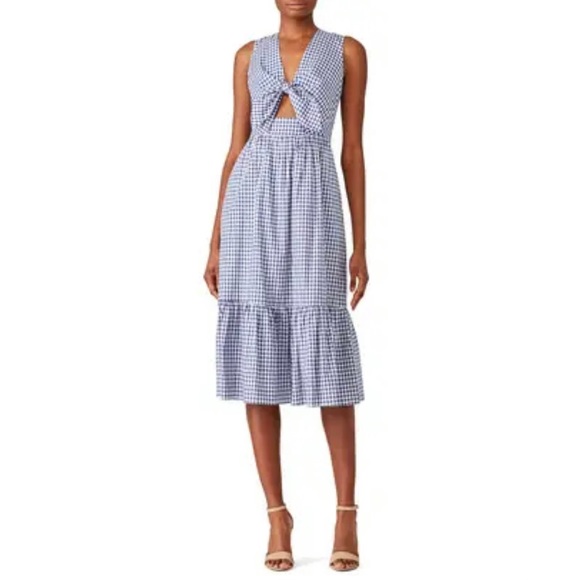 Shoshanna Dresses & Skirts - SOLD EUC Shoshanna Gingham Cottagcore Tie Front Gilroy Dress